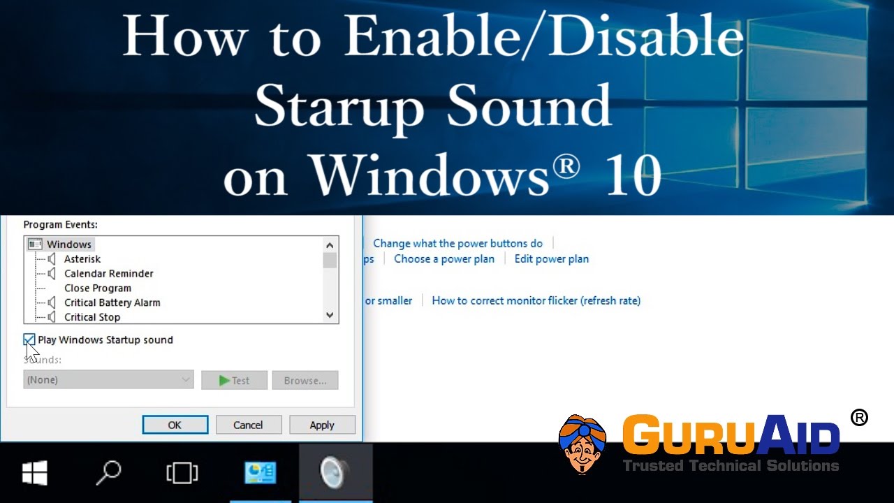 windows 10 startup sound